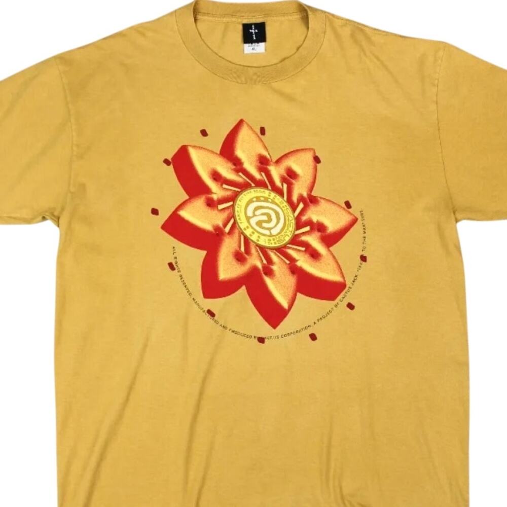 CACTUS JACK NIB Travis Scott Flower T-Shirt - Tan LARGE